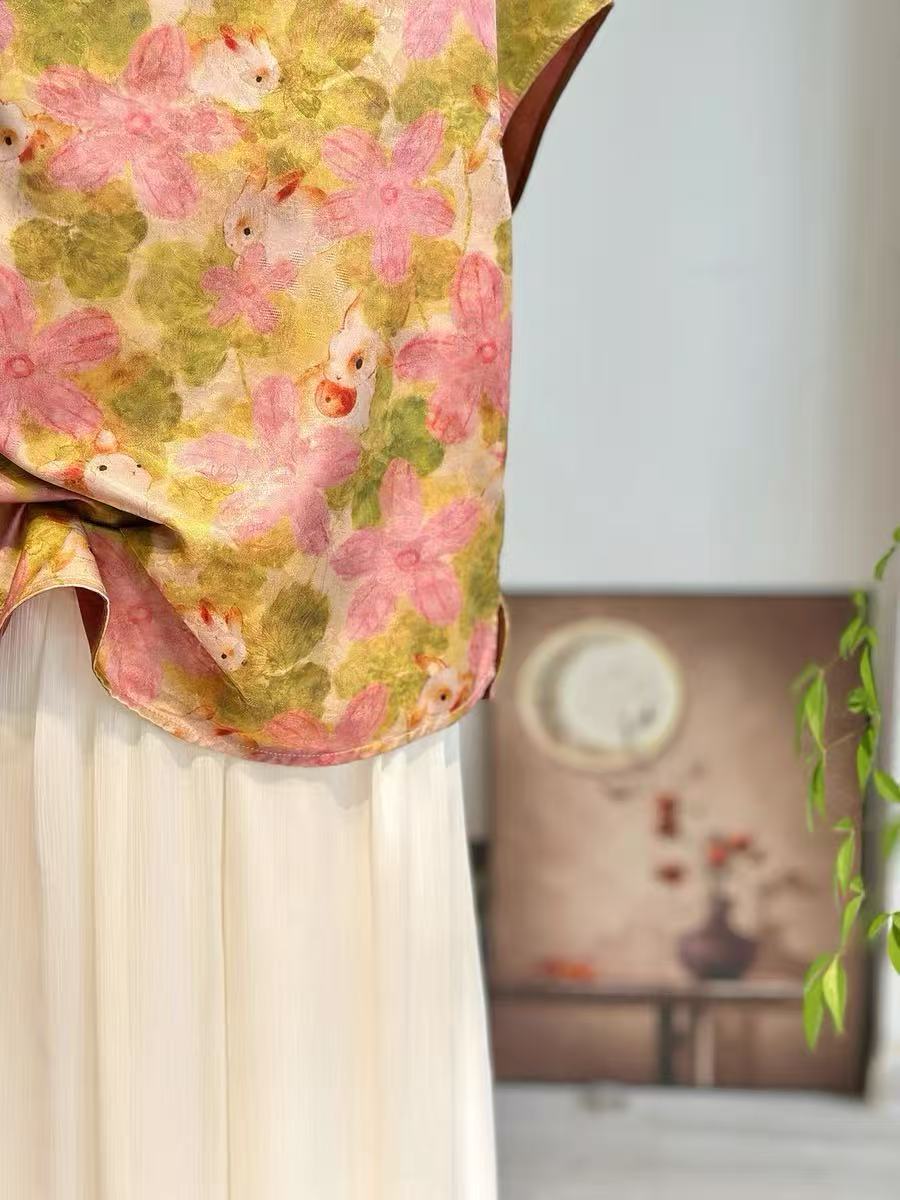 Neo Chinese Jacquard Chinese Style Top Blouse for Women product photo - Zhongguo Hanfu