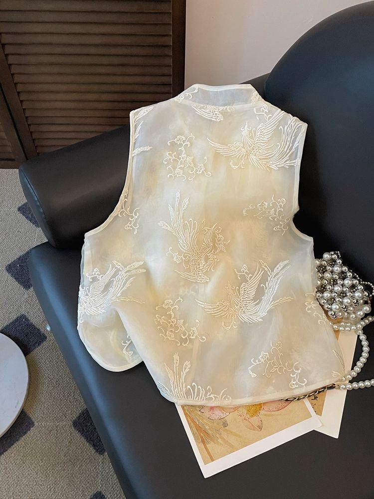 Neo Chinese Embroidered Chinese Style Top Blouse for Women product photo - Zhongguo Hanfu